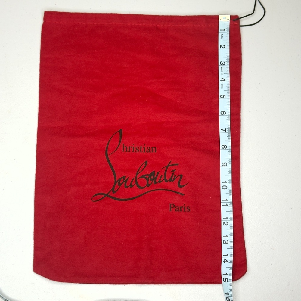 Christian Louboutin Red Suede Logo Dust Pouch